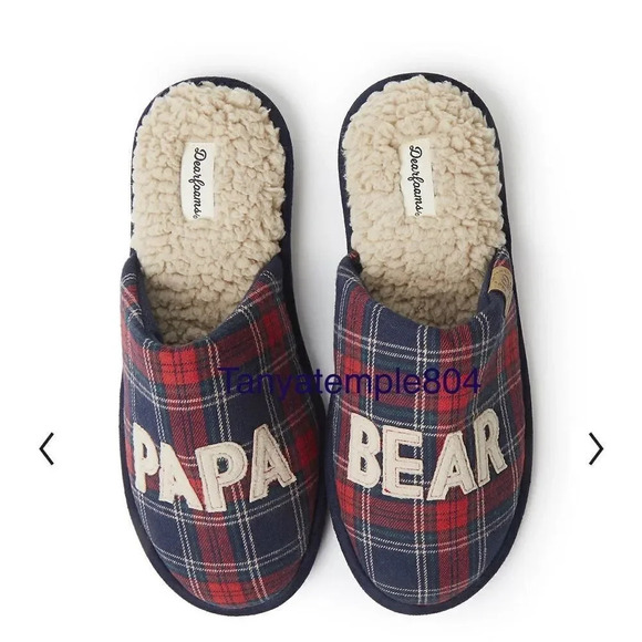 Men's Dearfoams Papa Bear Scuff Slippers - Picture 1 of 7